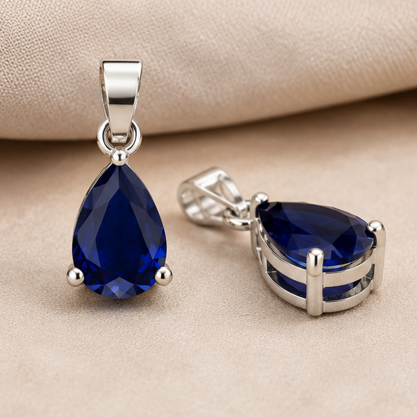 Royal Blue Tear Drop Pendant