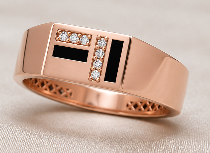 Gold Sublime Styled Casual Ring for Men