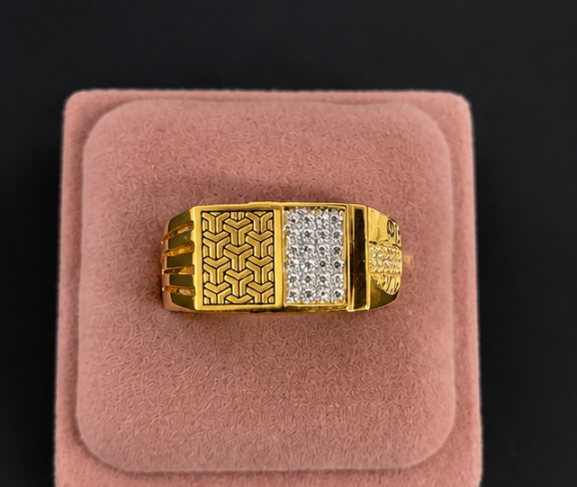 Gold Sublime Styled Casual Ring for Men