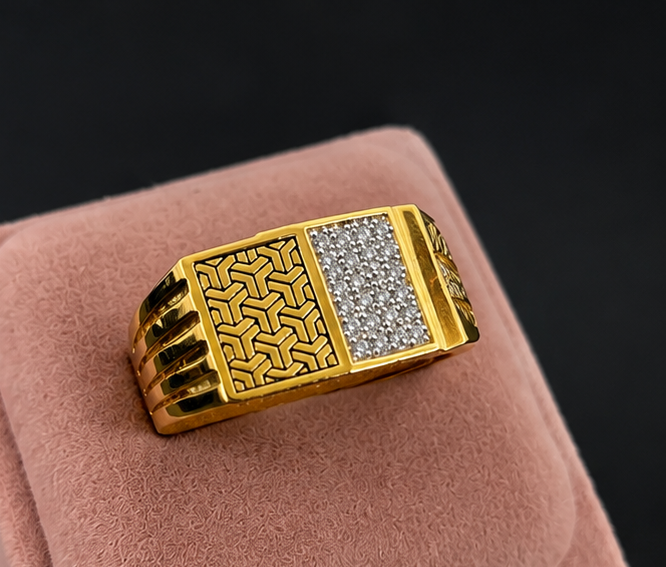 Gold Sublime Styled Casual Ring for Men