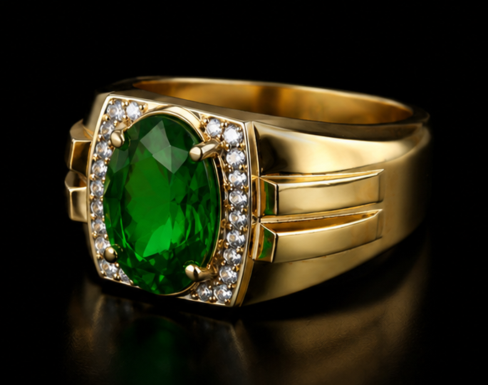 Gold Sublime Styled Casual Ring for Men