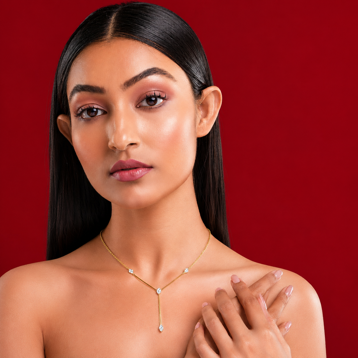 Golden   Grace   Y   Lab   Grown   Diamond   Necklace