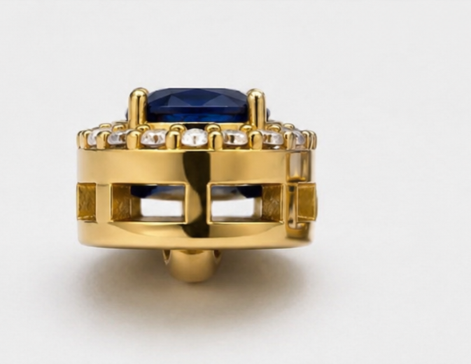 Lab Grown Diamond Pendants Blue Sapphire Diamond Pendant