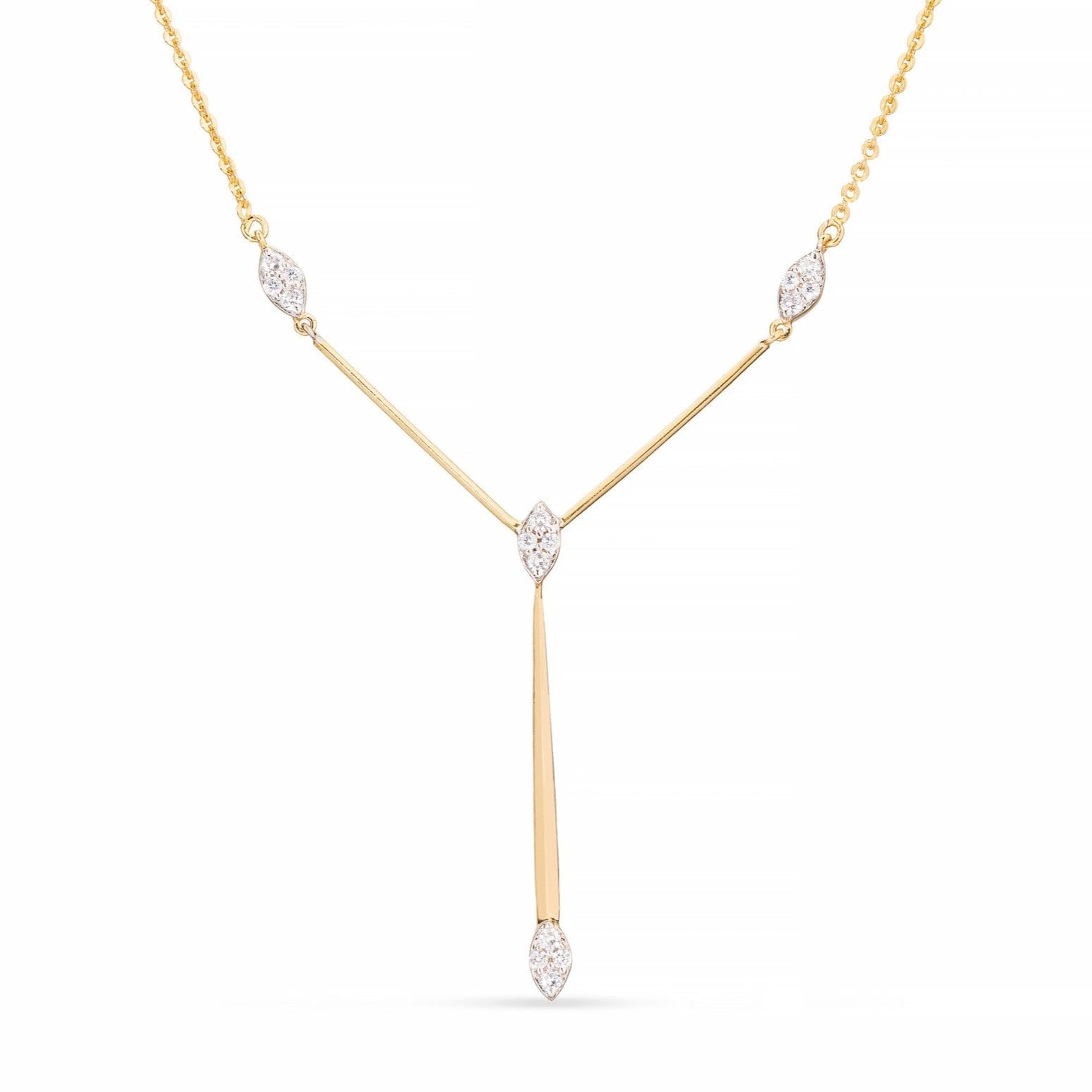 Golden   Grace   Y   Lab   Grown   Diamond   Necklace