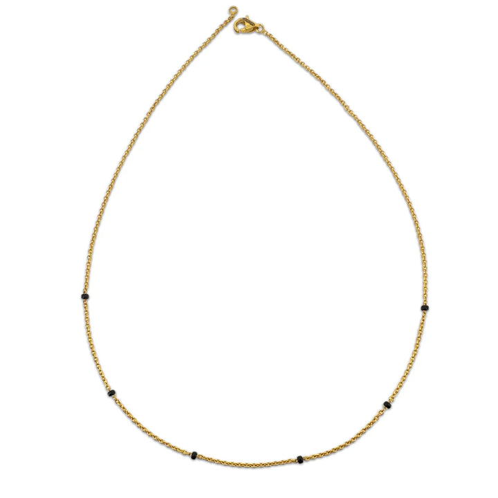 DIY with Black Bunch Beads Multiple Stacking Necklace