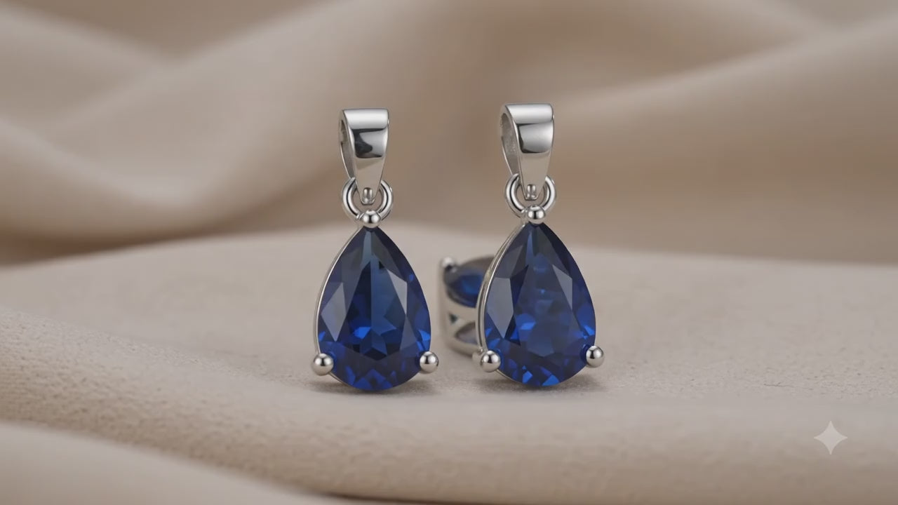 Royal Blue Tear Drop Pendant