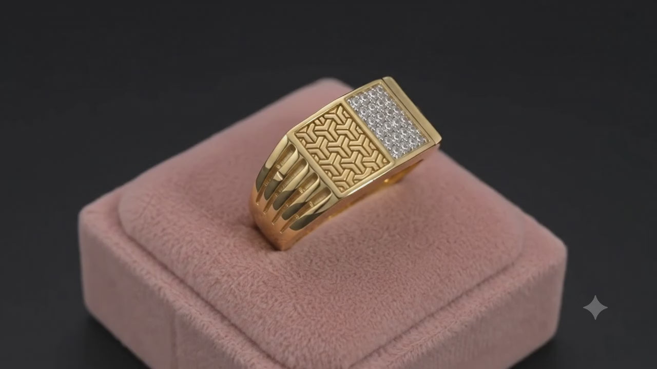 Gold Sublime Styled Casual Ring for Men