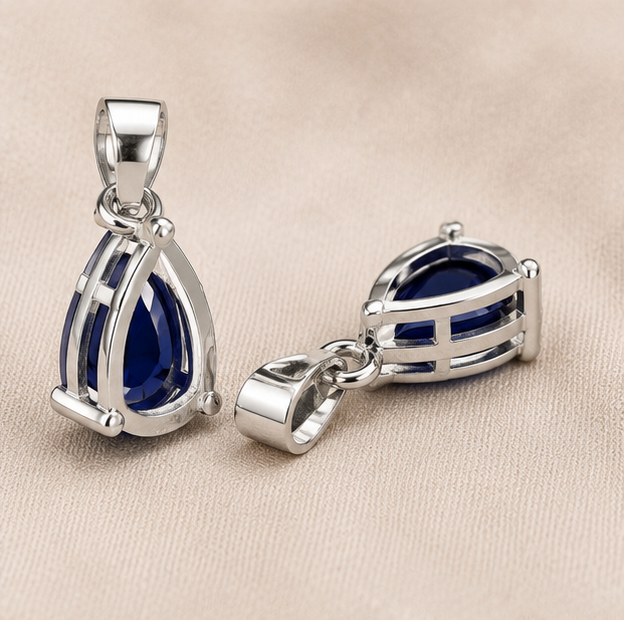 Royal Blue Tear Drop Pendant
